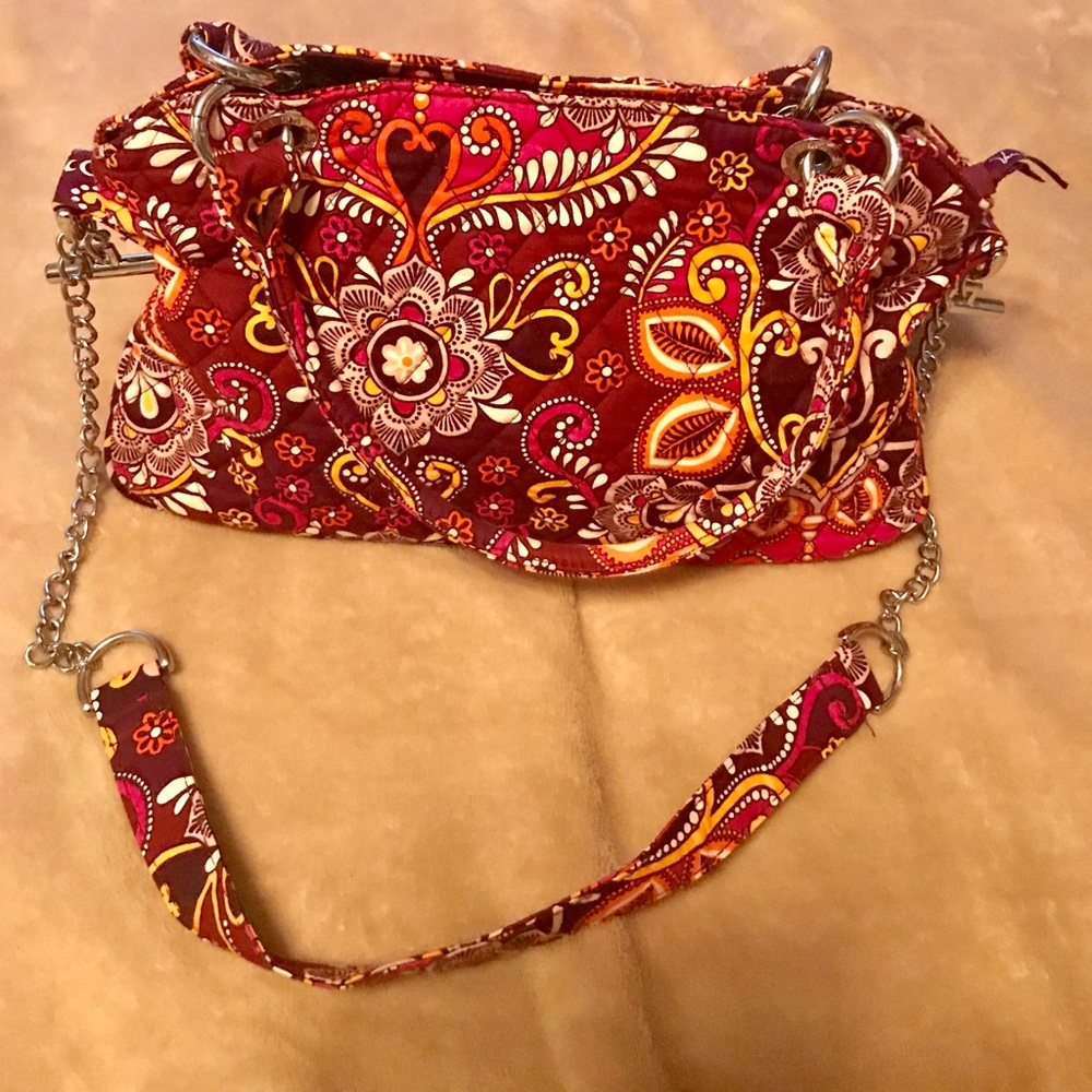 Vera Bradley Safari Sunset red Bowling handbag